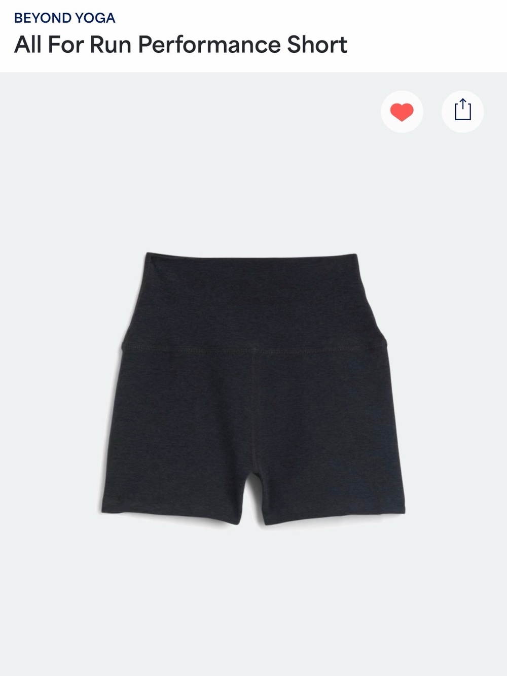 Beyond Yoga High-Waist Charcoal Black Performance Women’s Shorts